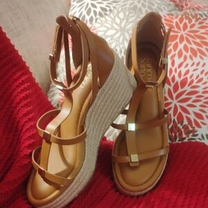 Franco Sarto Pana Leather Tan Sandals